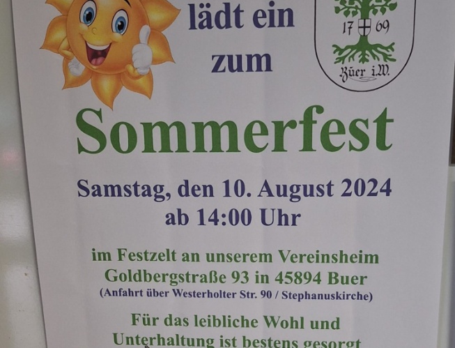 Einladung Buer Sommerfest